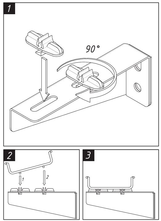 Клипса для проволочного лотка