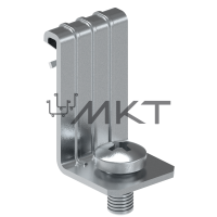 Вертикальный балочный зажим с отгибом и винтом