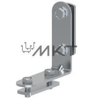 Уголок 90° с двойными канальными гайками