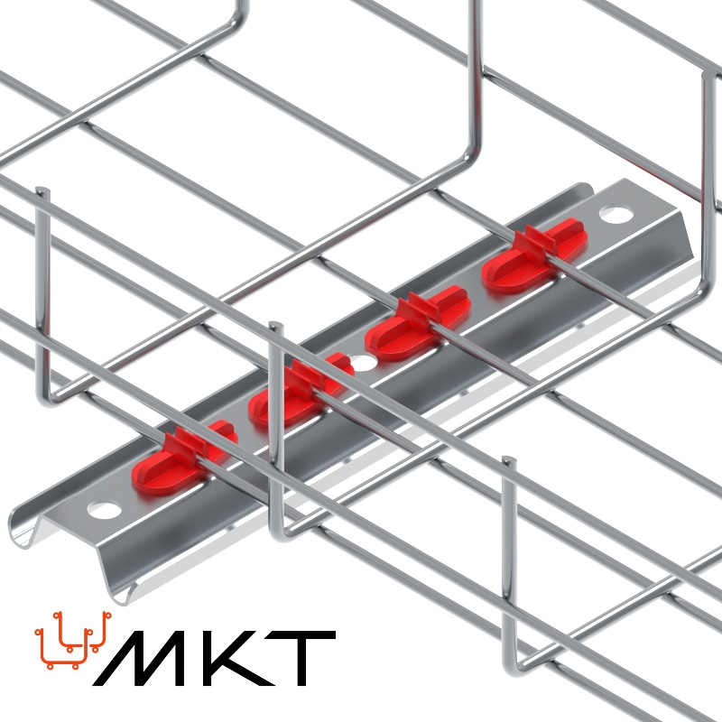 Безвинтовое крепление проволочных лотков Безвинтовое крепление проволочных лотков