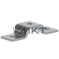 Пластина П-образная 3 отверстия под профиль 41х21